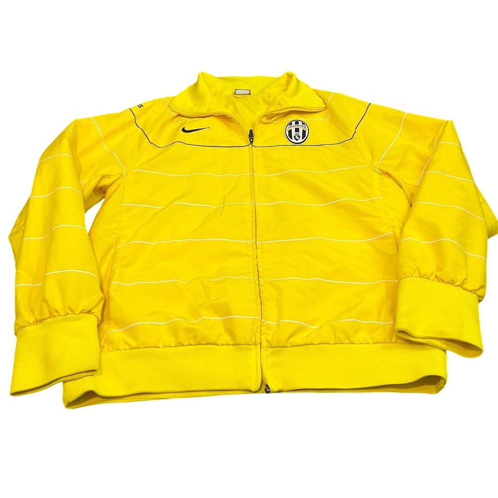 Juventus Track Top 2008 2009 Nike Jacket Full Zip Soccer Yellow Tracksuit M